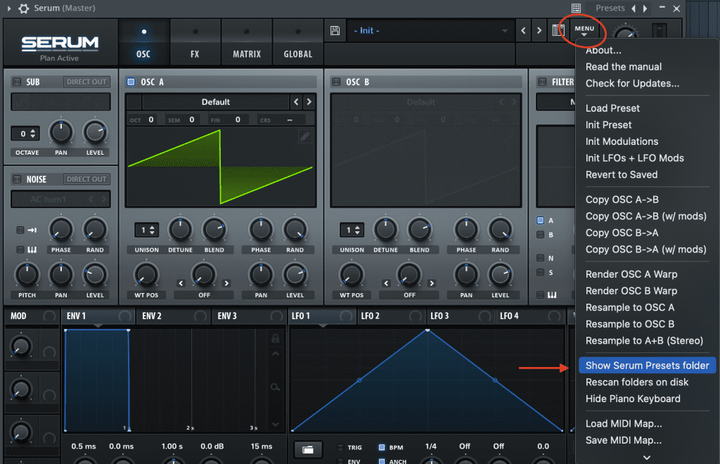 how to install serum presets